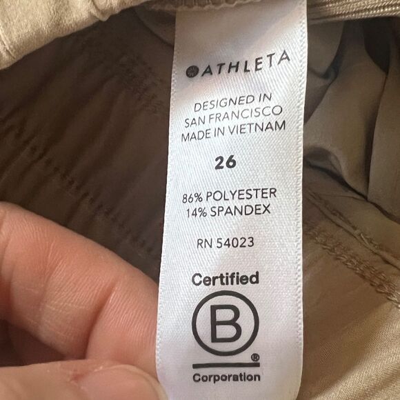 Athleta Plus Size Brooklyn Texture Jogger Beige Windowpane Jacquard 26 NWOT - Picture 6 of 7